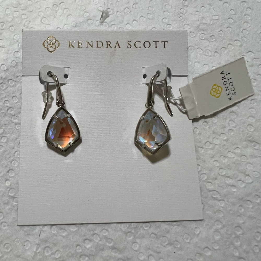 Kendra Scott Iridescent Silver Earrings